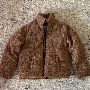 Abercrombie Kids Tan Sherpa Jacket size 11/12
